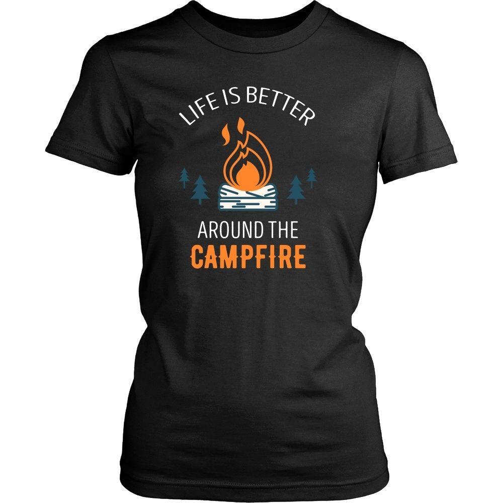 Camping T Shirt - Life is better around the campfire-T-shirt-Teelime | shirts-hoodies-mugs