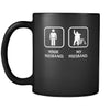 Camping - Your husband My husband - 11oz Black Mug-Drinkware-Teelime | shirts-hoodies-mugs