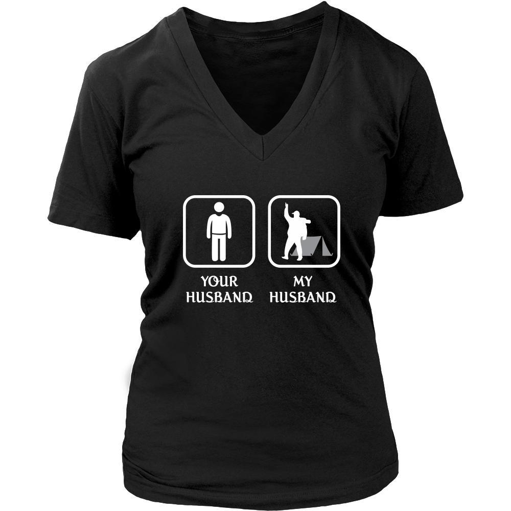 Camping - Your husband My husband - Mother's Day Hobby Shirt-T-shirt-Teelime | shirts-hoodies-mugs