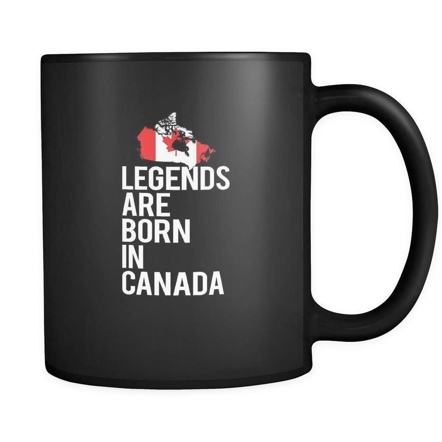 Canada Legends are born in Canada 11oz Black Mug-Drinkware-Teelime | shirts-hoodies-mugs