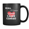 Cane Corso Real Women Love Cane corsos 11oz Black Mug-Drinkware-Teelime | shirts-hoodies-mugs