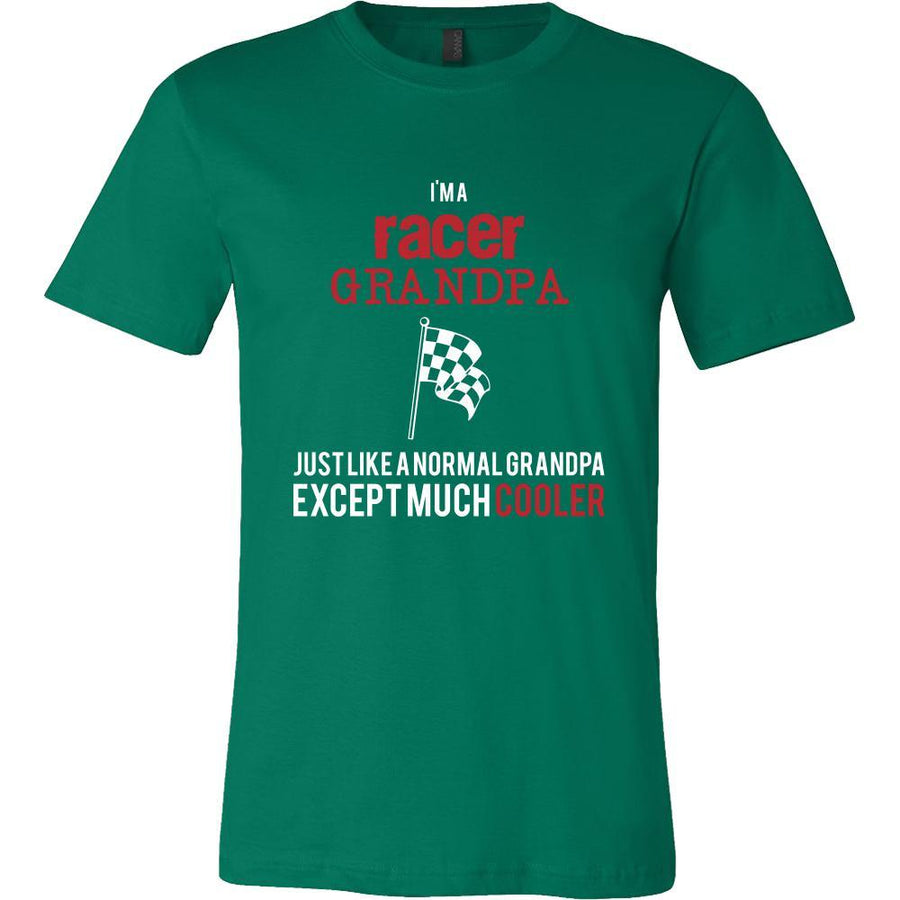 Car Racing Shirt - I'm a racer grandpa just like a normal grandpa except much cooler Grandfather Hobby Gift