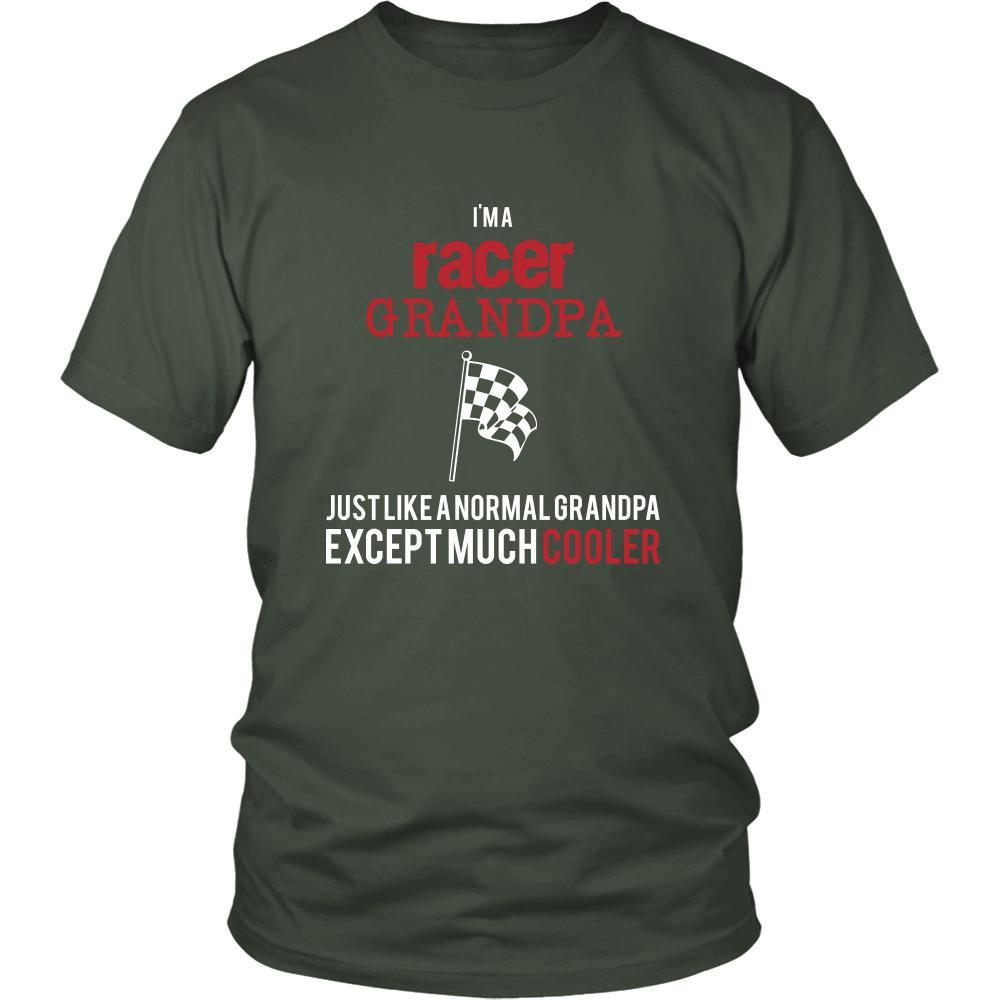 Car Racing Shirt - I'm a racer grandpa just like a normal grandpa except much cooler Grandfather Hobby Gift-T-shirt-Teelime | shirts-hoodies-mugs