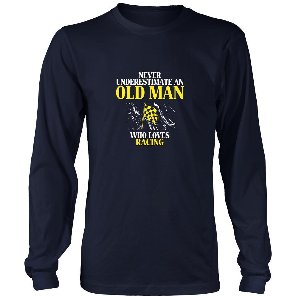 Car Racing Shirt - Never underestimate an old man who loves racing Grandfather Hobby Gift-T-shirt-Teelime | shirts-hoodies-mugs