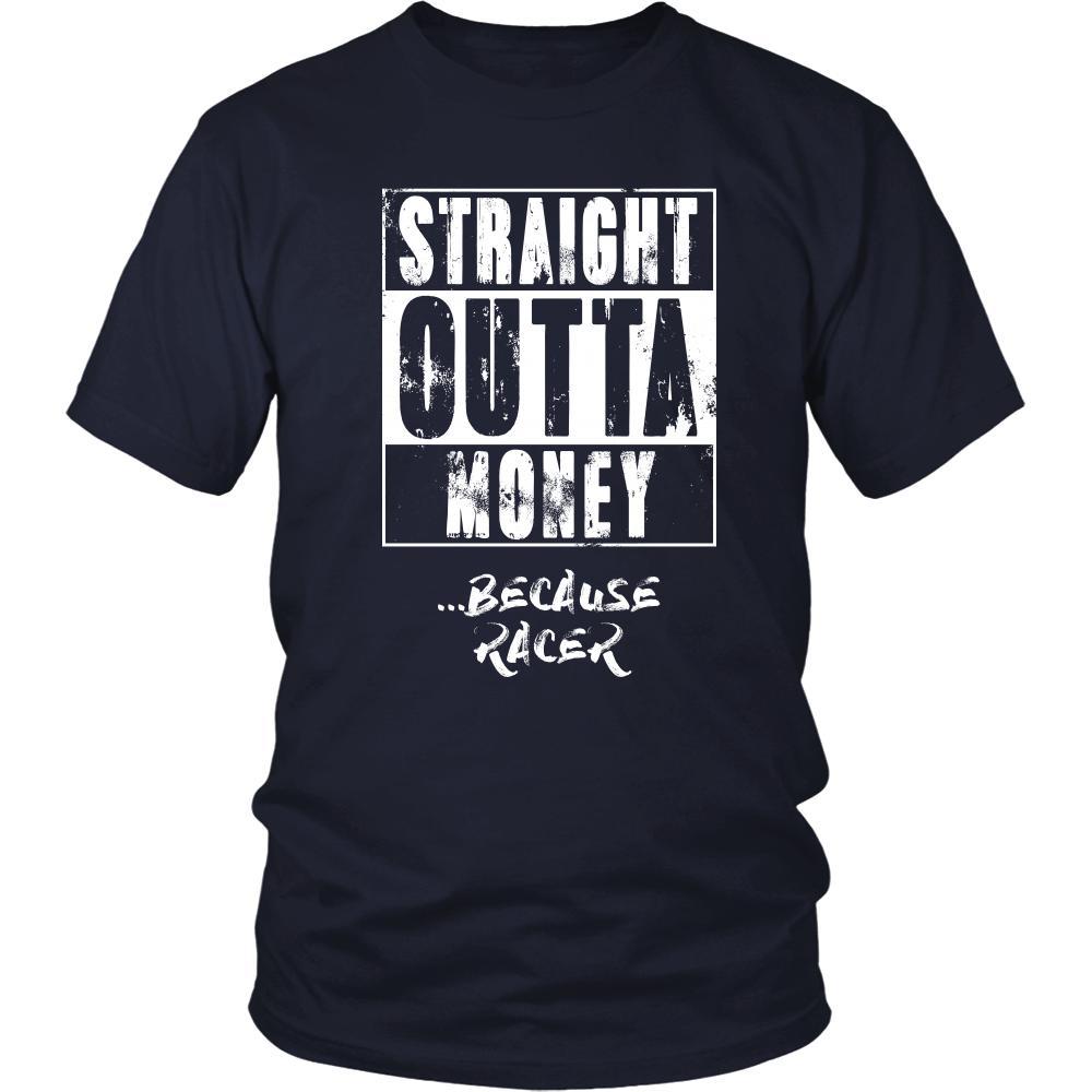 Car Racing Shirt - Straight outta money ...because Car Racing- Hobby Gift-T-shirt-Teelime | shirts-hoodies-mugs