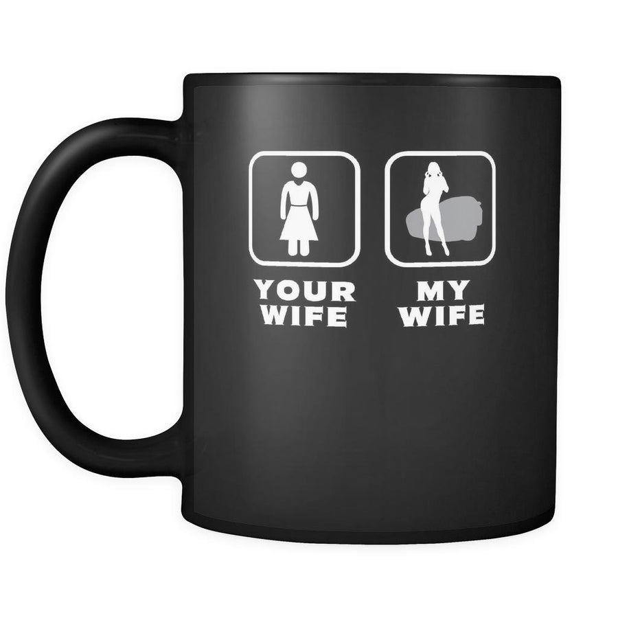 Car Racing - Your wife My wife - 11oz Black Mug-Drinkware-Teelime | shirts-hoodies-mugs