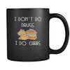 I don't do drugs I do carbs - Funny 11oz Black Mug-Drinkware-Teelime | shirts-hoodies-mugs