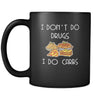 I don't do drugs I do carbs - Funny 11oz Black Mug-Drinkware-Teelime | shirts-hoodies-mugs