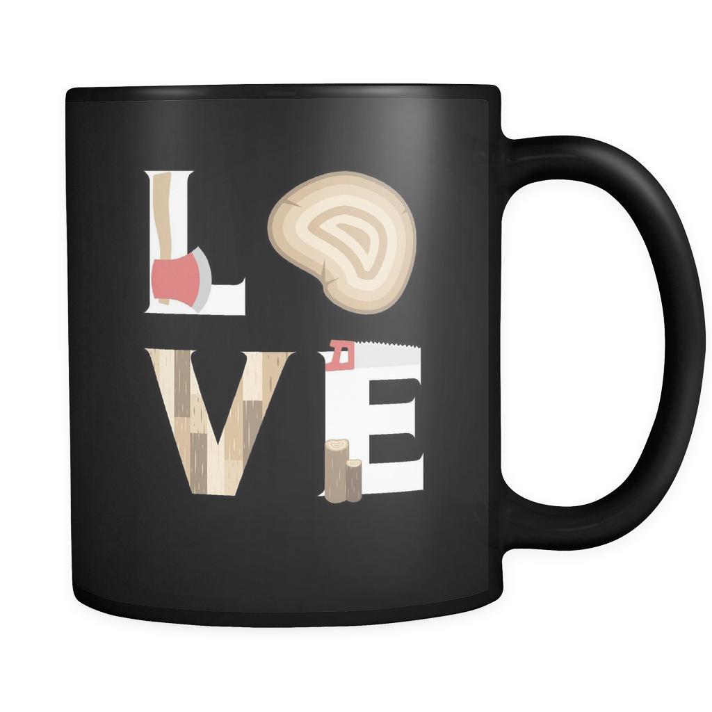 Carpenter - LOVE Carpenter - 11oz Black Mug-Drinkware-Teelime | shirts-hoodies-mugs