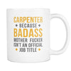 Carpenter mugs - Badass Carpenter-Drinkware-Teelime | shirts-hoodies-mugs