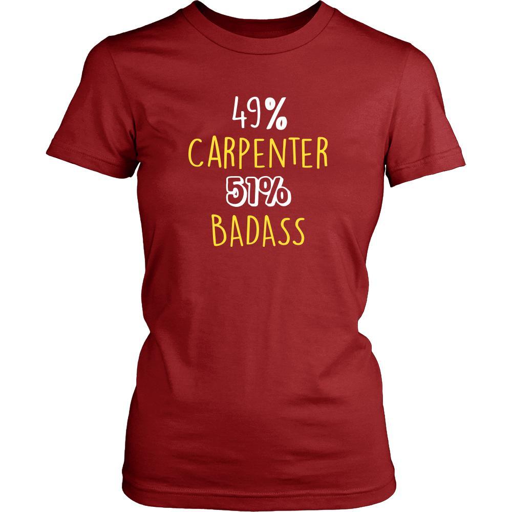 Carpenter Shirt - 49% Carpenter 51% Badass Profession-T-shirt-Teelime | shirts-hoodies-mugs