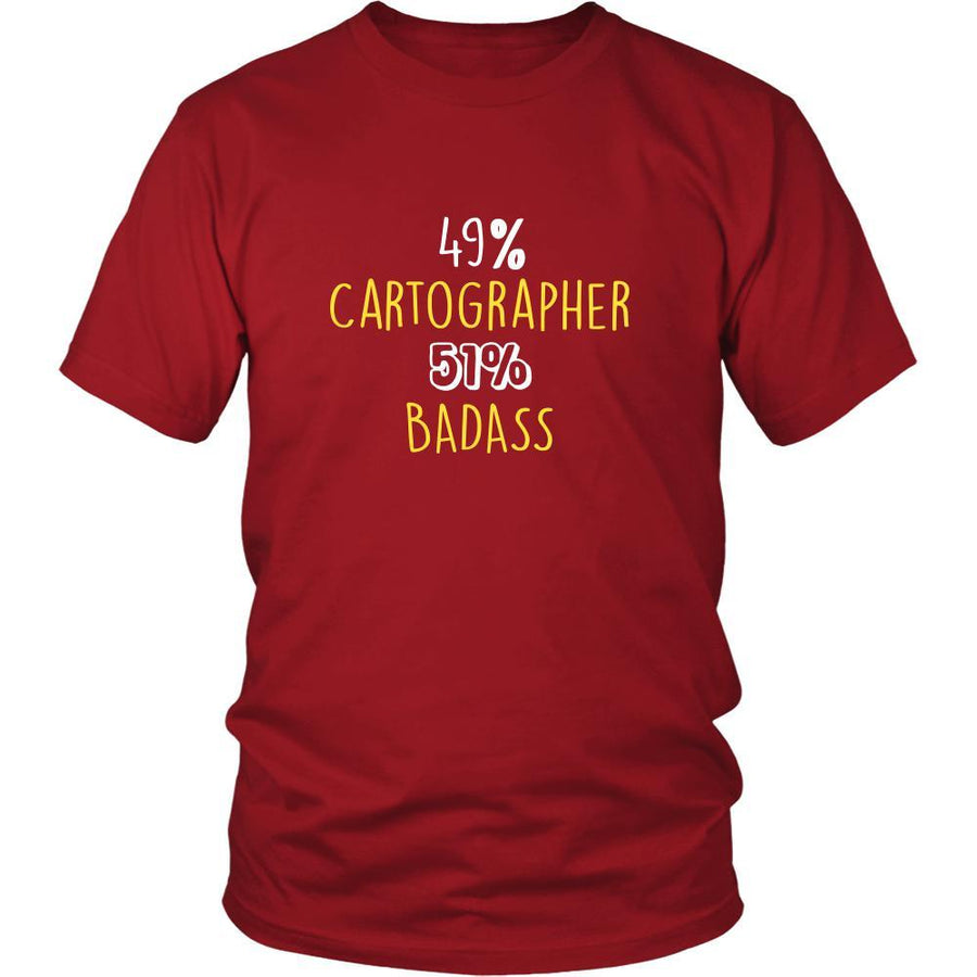 Cartographer Shirt - 49% Cartographer 51% Badass Profession-T-shirt-Teelime | shirts-hoodies-mugs