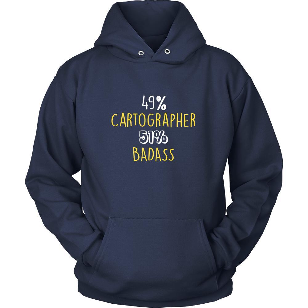 Cartographer Shirt - 49% Cartographer 51% Badass Profession-T-shirt-Teelime | shirts-hoodies-mugs