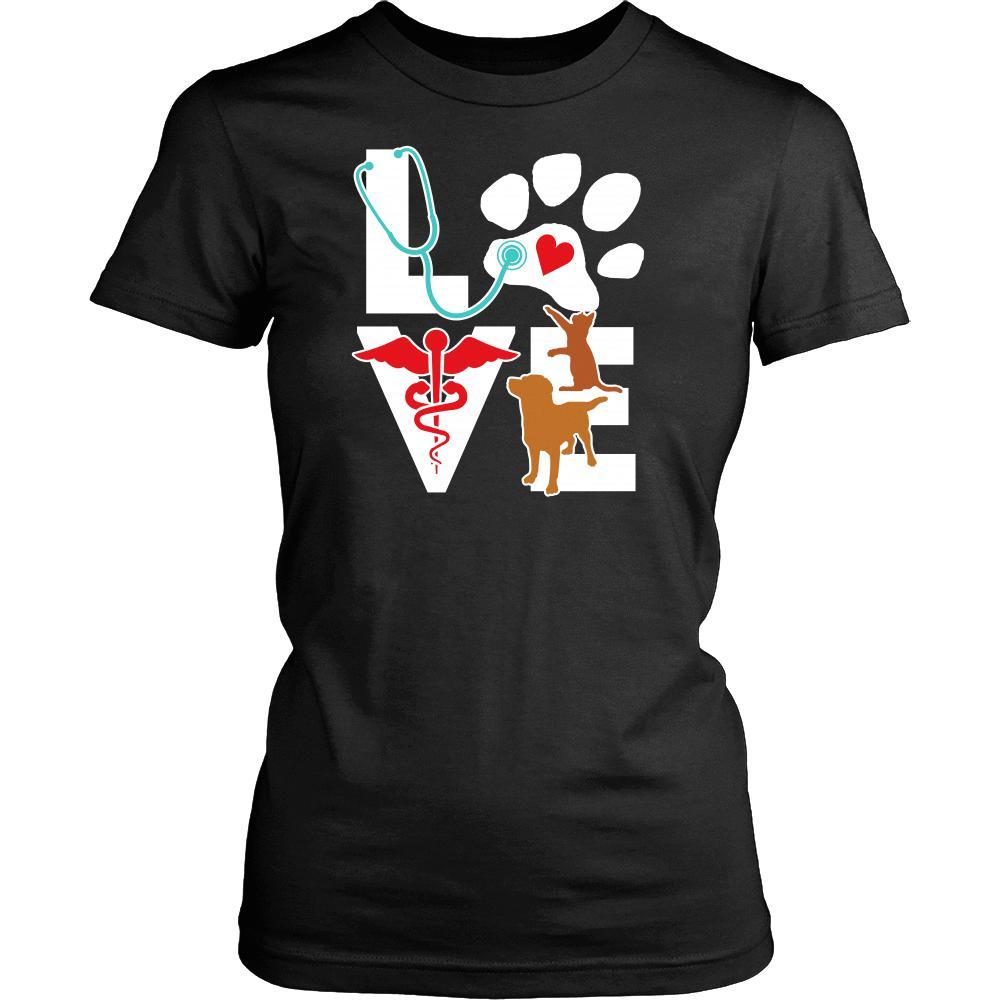 Cat and Dog T shirt - Love Cat and Dog Little Critters-T-shirt-Teelime | shirts-hoodies-mugs