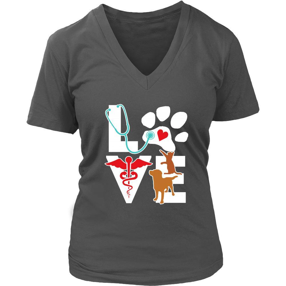 Cat and Dog T shirt - Love Cat and Dog Little Critters-T-shirt-Teelime | shirts-hoodies-mugs