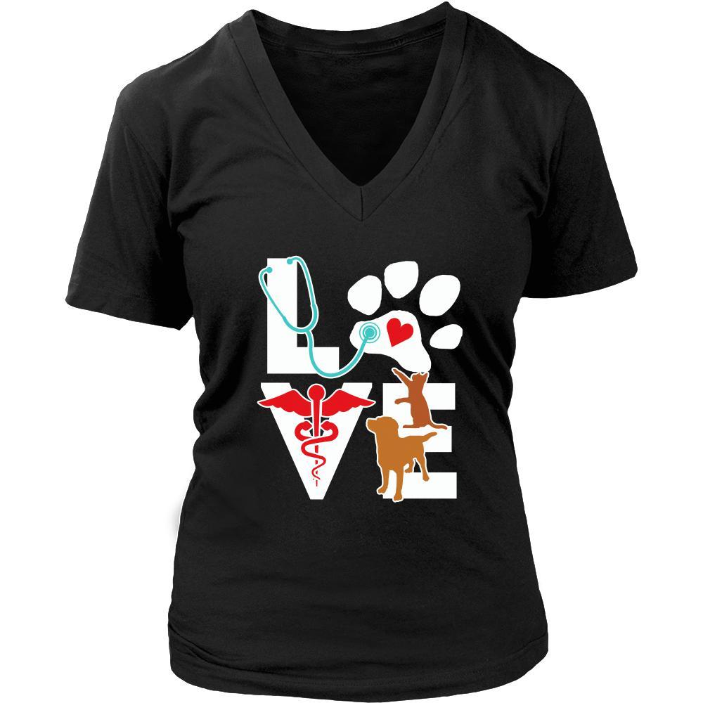 Cat and Dog T shirt - Love Cat and Dog Little Critters-T-shirt-Teelime | shirts-hoodies-mugs