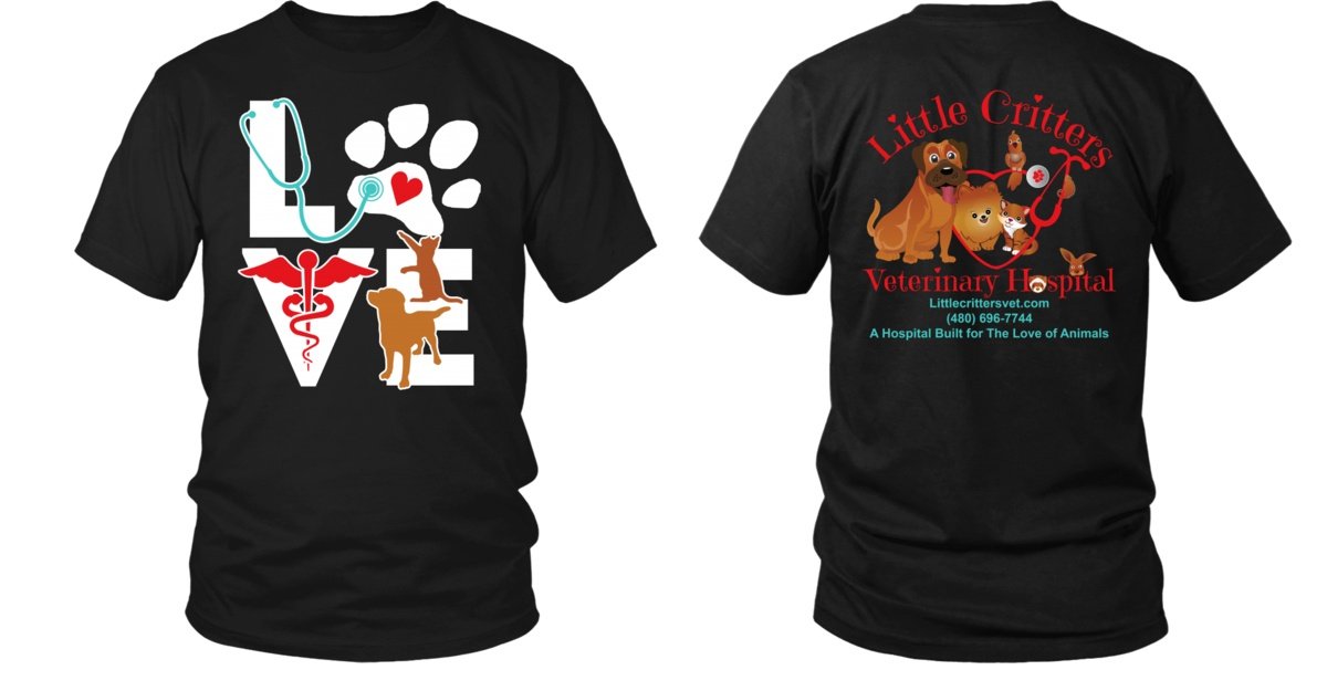 Cat and Dog T shirt - Love Cat and Dog Little Critters