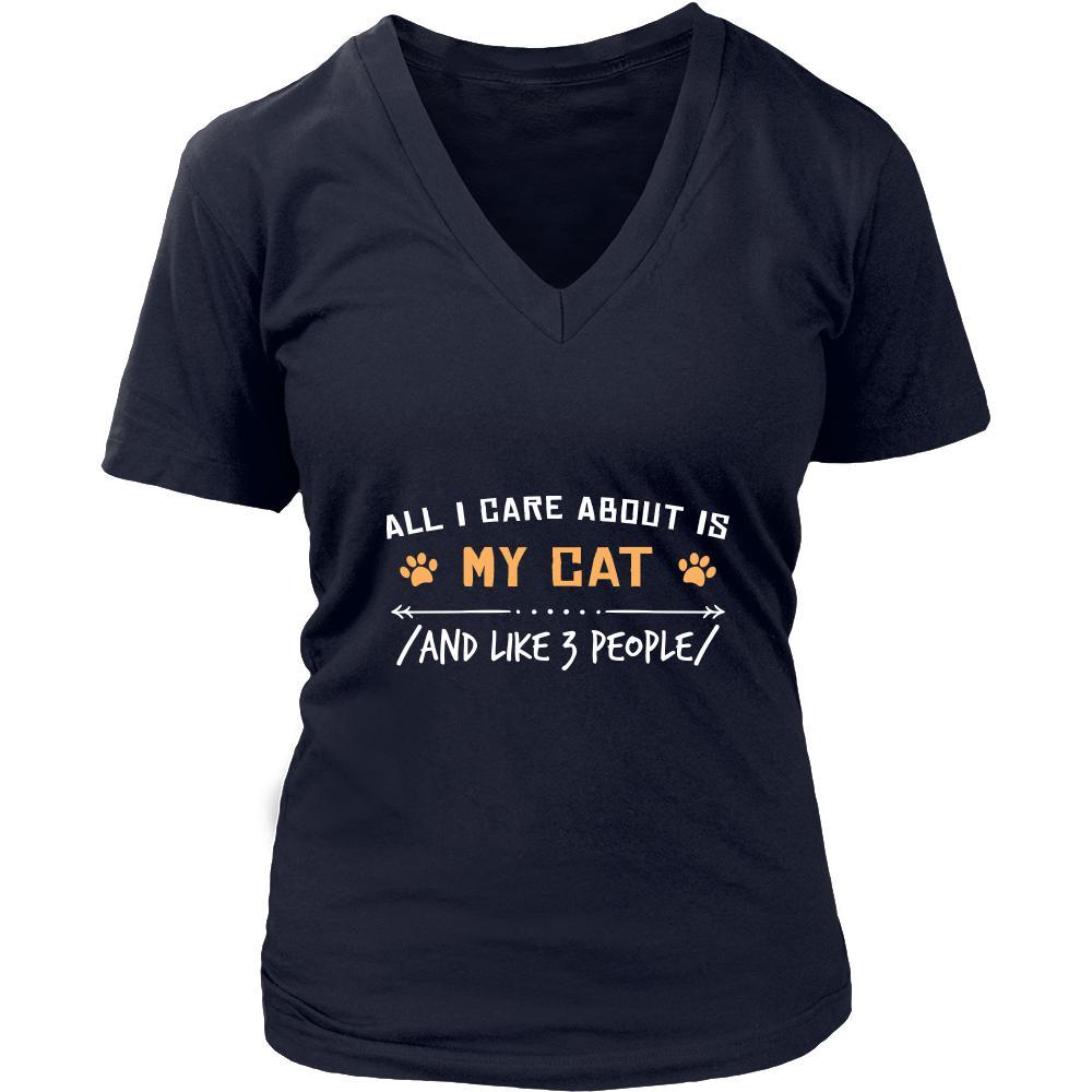 Cat Shirt - All I Care About - Animal Lover Gift-T-shirt-Teelime | shirts-hoodies-mugs