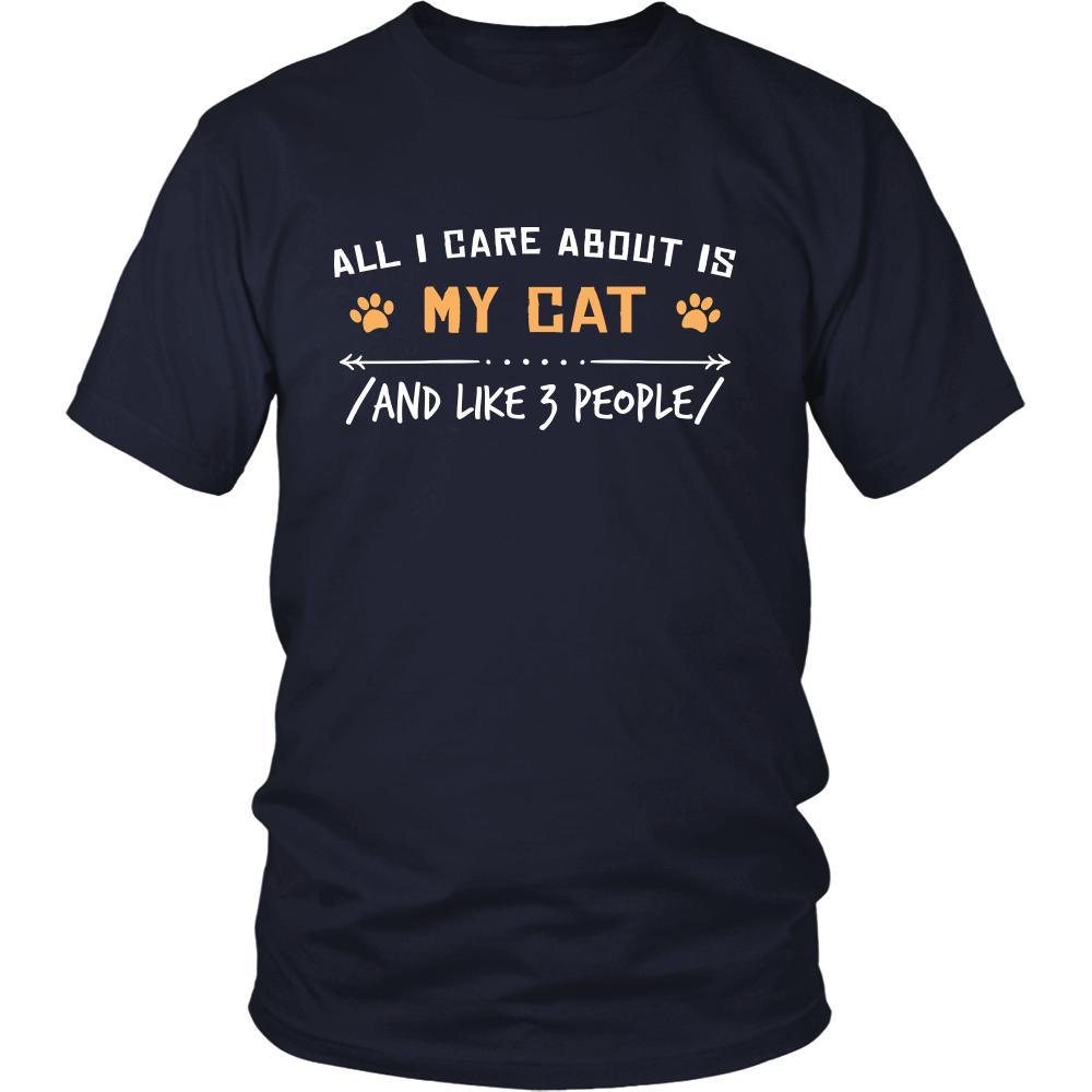 Cat Shirt - All I Care About - Animal Lover Gift-T-shirt-Teelime | shirts-hoodies-mugs