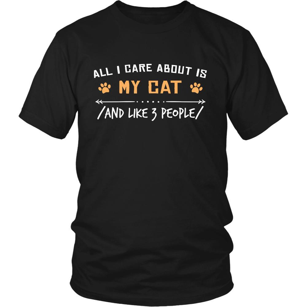 Cat Shirt - All I Care About - Animal Lover Gift-T-shirt-Teelime | shirts-hoodies-mugs
