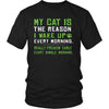 Cat Shirt - The Reason I Wake Up - Animal Lover Gift-T-shirt-Teelime | shirts-hoodies-mugs