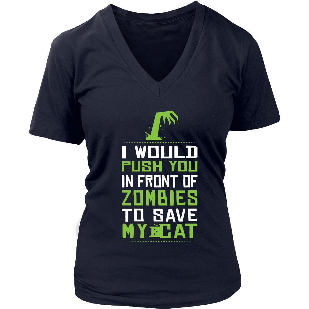 Cat Shirt - Zombies - Animal Lover Gift-T-shirt-Teelime | shirts-hoodies-mugs