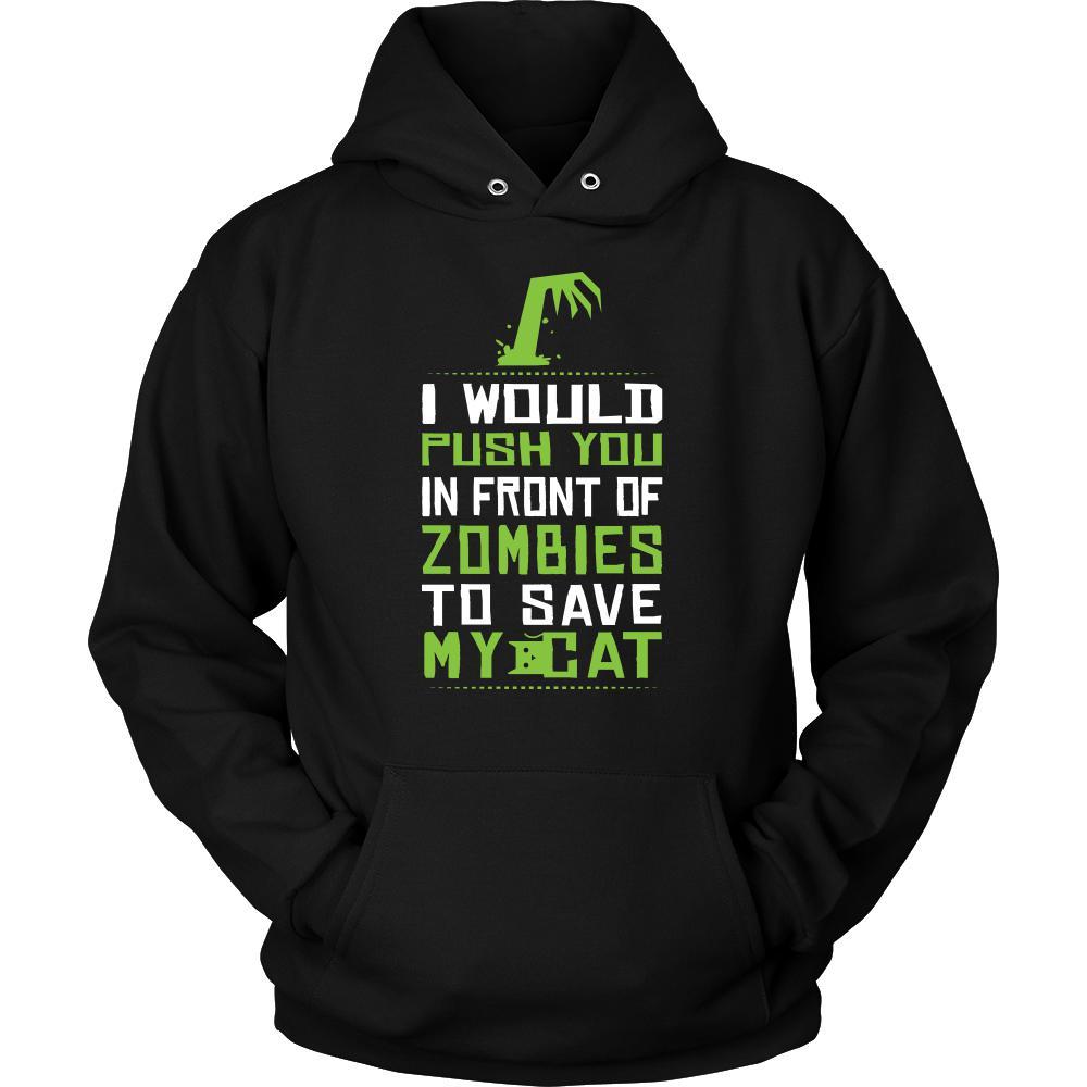 Cat Shirt - Zombies - Animal Lover Gift-T-shirt-Teelime | shirts-hoodies-mugs