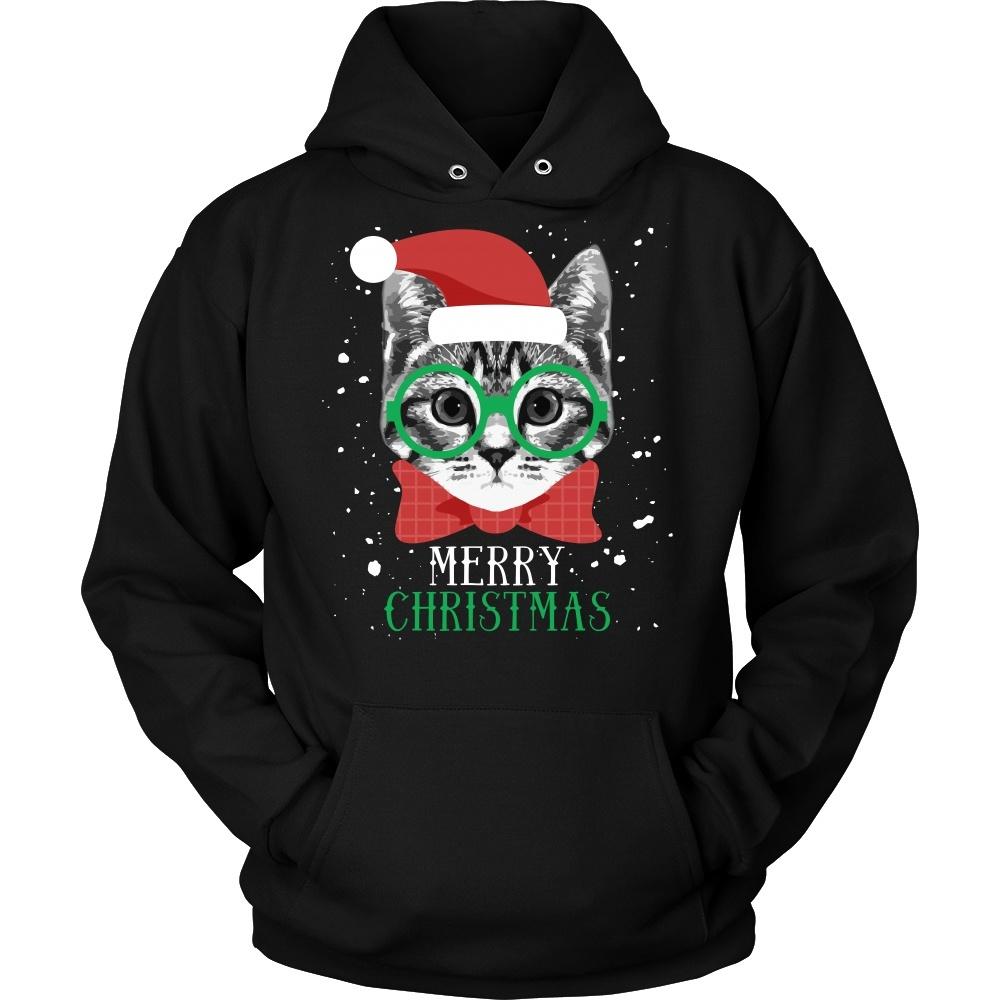 Cat T Shirt - Merry Christmas-T-shirt-Teelime | shirts-hoodies-mugs
