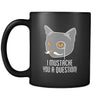 Cats I mustache you a question! 11oz Black Mug-Drinkware-Teelime | shirts-hoodies-mugs