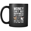 Cats Money can't buy happiness but it can buy cats and that's kind of the same thing 11oz Black Mug-Drinkware-Teelime | shirts-hoodies-mugs
