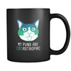 Cats Mugs - My puns are CATastrophic mug - cats cup cats cups cats funny (11oz) Black-Drinkware-Teelime | shirts-hoodies-mugs
