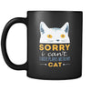 Cats Sorry I can't I have plans with my cat 11oz Black Mug-Drinkware-Teelime | shirts-hoodies-mugs