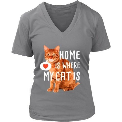 Cats T Shirt - Home is where my Cat is-T-shirt-Teelime | shirts-hoodies-mugs