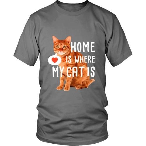 Cats T Shirt - Home is where my Cat is-T-shirt-Teelime | shirts-hoodies-mugs