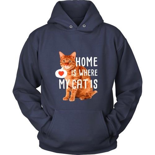 Cats T Shirt - Home is where my Cat is-T-shirt-Teelime | shirts-hoodies-mugs