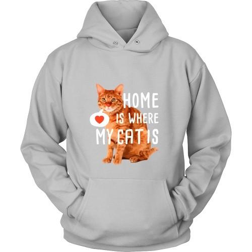Cats T Shirt - Home is where my Cat is-T-shirt-Teelime | shirts-hoodies-mugs