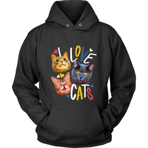 Cats T Shirt - I love Cats-T-shirt-Teelime | shirts-hoodies-mugs