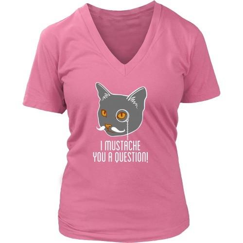 Cats T Shirt - I mustache you a Question-T-shirt-Teelime | shirts-hoodies-mugs