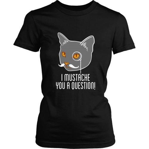 Cats T Shirt - I mustache you a Question-T-shirt-Teelime | shirts-hoodies-mugs