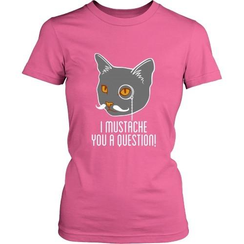 Cats T Shirt - I mustache you a Question-T-shirt-Teelime | shirts-hoodies-mugs