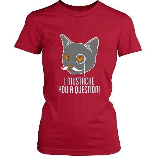 Cats T Shirt - I mustache you a Question-T-shirt-Teelime | shirts-hoodies-mugs