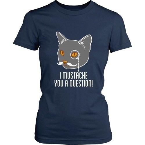 Cats T Shirt - I mustache you a Question-T-shirt-Teelime | shirts-hoodies-mugs