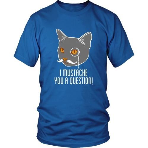 Cats T Shirt - I mustache you a Question-T-shirt-Teelime | shirts-hoodies-mugs