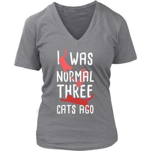 Cats T Shirt - I was Normal three Cats ago-T-shirt-Teelime | shirts-hoodies-mugs