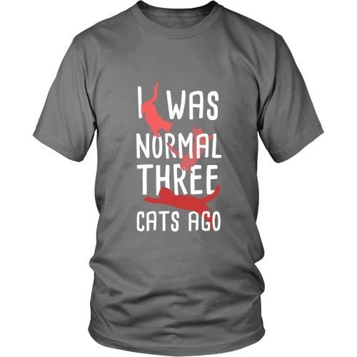 Cats T Shirt - I was Normal three Cats ago-T-shirt-Teelime | shirts-hoodies-mugs