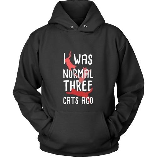 Cats T Shirt - I was Normal three Cats ago-T-shirt-Teelime | shirts-hoodies-mugs