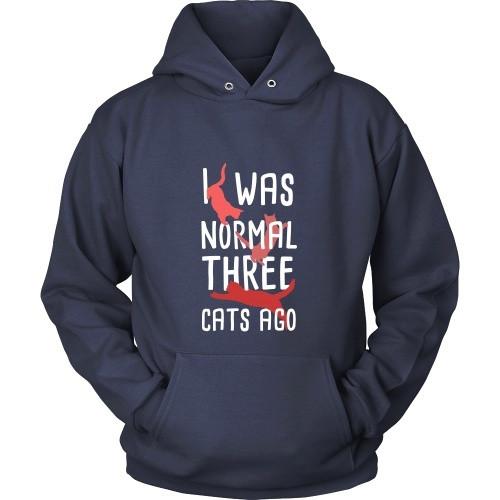 Cats T Shirt - I was Normal three Cats ago-T-shirt-Teelime | shirts-hoodies-mugs