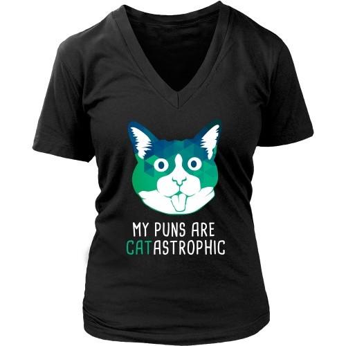 Cats T Shirt - My puns are CATastrophic-T-shirt-Teelime | shirts-hoodies-mugs