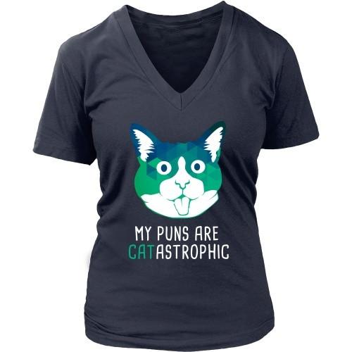 Cats T Shirt - My puns are CATastrophic-T-shirt-Teelime | shirts-hoodies-mugs