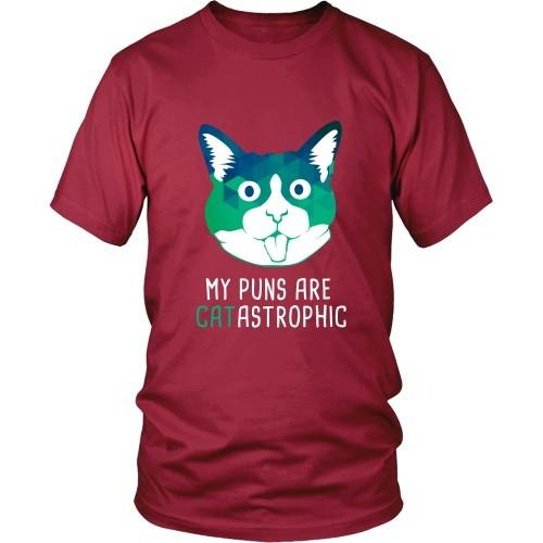 Cats T Shirt - My puns are CATastrophic-T-shirt-Teelime | shirts-hoodies-mugs
